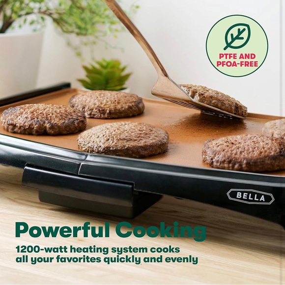 BELLA Griddle Ceramic Copper TI, Healthy-Eco Non-stick - Picture 6 of 6